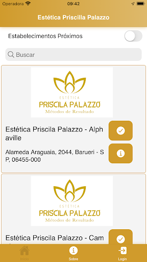 Android application Estética Priscila Palazzo screenshort