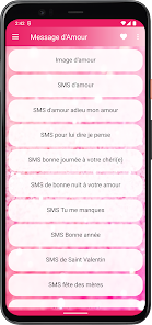 Screenshot 1 Messages et Images d'Amour android