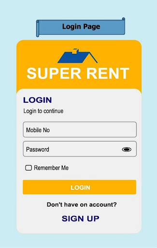 Android application Super Rent screenshort