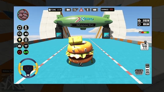 Sponge Race Mega ramp Car
