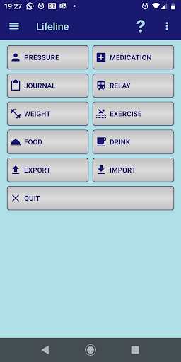 Android application Lifeline screenshort