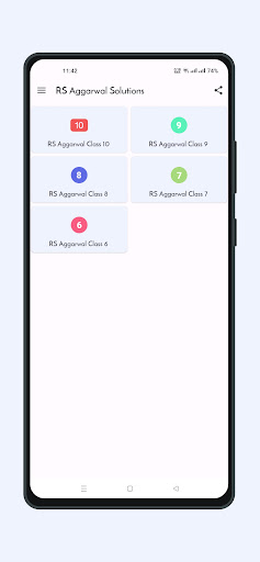 Android application RS Aggarwal Solutions 6 to 10 screenshort