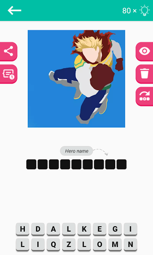 Hero Academia Anime Quiz Game Screen 2