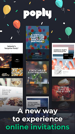 Android application Poply: Party Invitation Maker screenshort