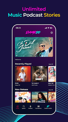 Damroo - Music, Podcast, Story Screen 2