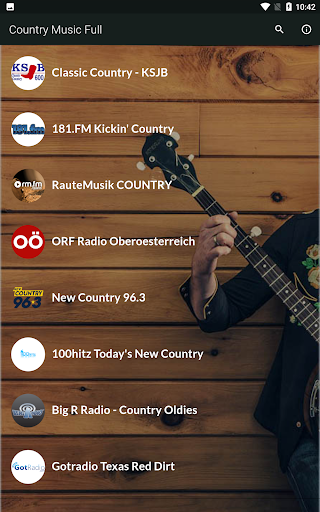 Android application Country Music Full - USA Radio screenshort