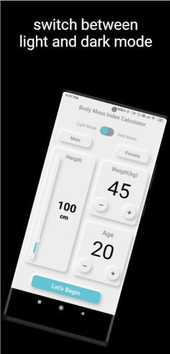 Screenshot of BMI Calculator