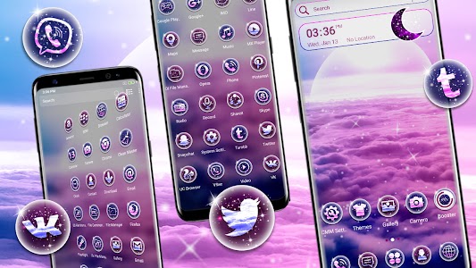 Pink Clouds Sky Launcher Theme Unknown