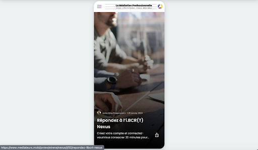 La Médiation Professionnelle Screen 3