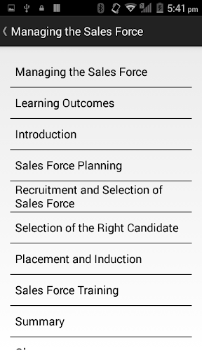 Sales Force Management Screen 3