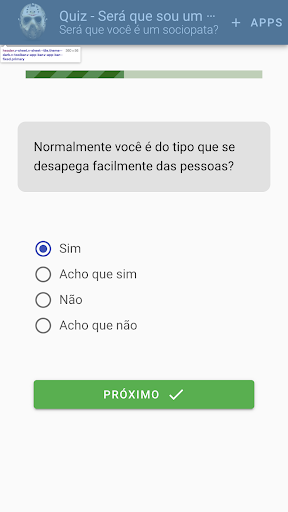Quiz de Psicopatia - Será que sou um psicopata?