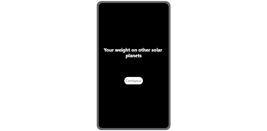 Weight on Solar Planet App