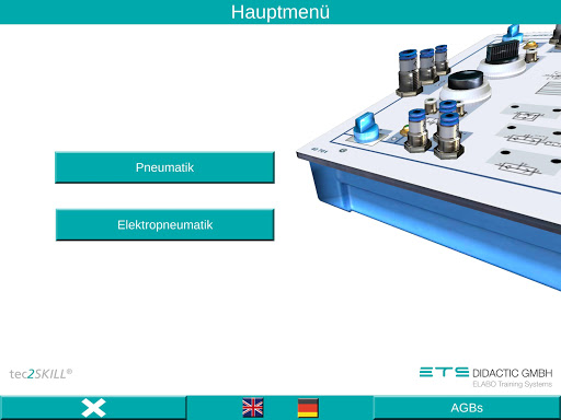 Android application tec2SKILL Pneumatics screenshort
