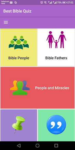 Android application Bible Quiz screenshort