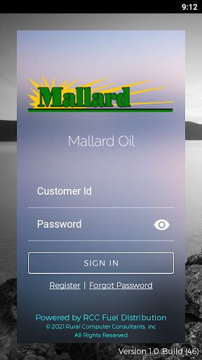 Android application Mallard Oil Company screenshort
