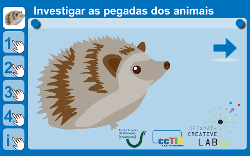 Investigar as pegadas dos anim