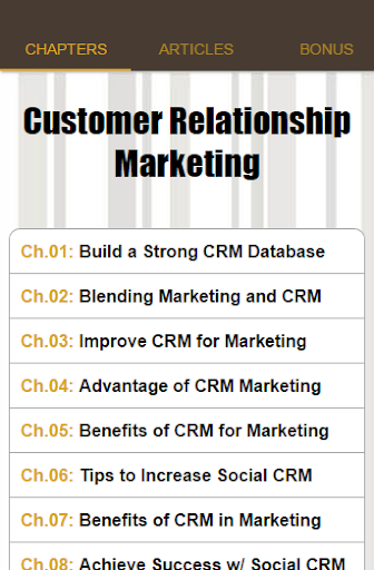 Customer Relationship Marketing