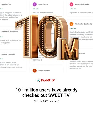 Screenshot of SWEET.TV - TV and movies