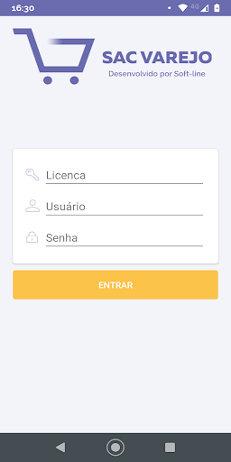 Android application Sac Varejo screenshort