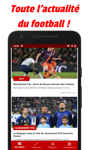 Android application Football infos ! screenshort