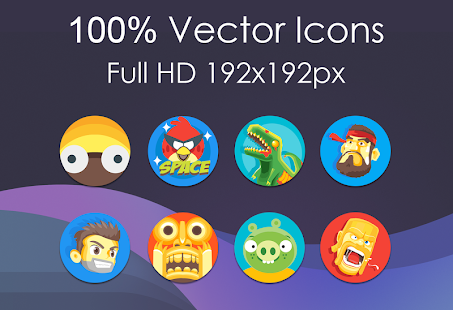 Pixel Nougat - צילום מסך של Icon Pack