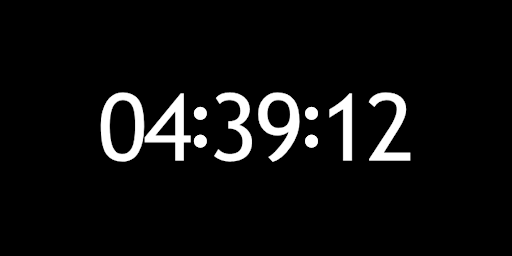 Animated Digital Clock Screen 3