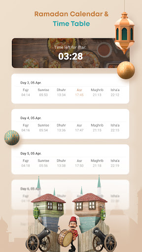 Qibla Direction - Prayer Times Screen 2