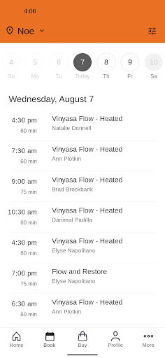 Screenshot of Yoga Flow SF