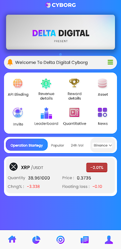 Cyborg - A Smart Trading App Screen 2