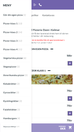 Pizzeria Oxen Kalmar Screen 2