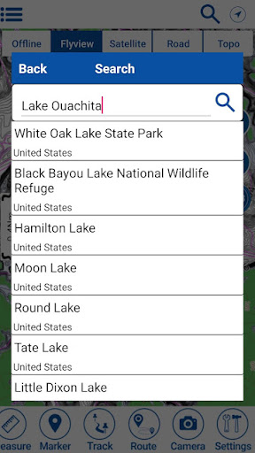 Lake Ouachita AR Offline Chart Screen 2