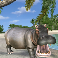 Wild Hippo Beach Attack Джунгли Симулятор