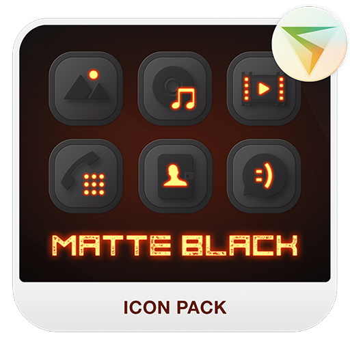 MATTE BLACK Icon Pack