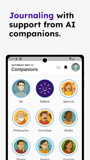 Screenshot of AI Journal Notebook - Reflectr