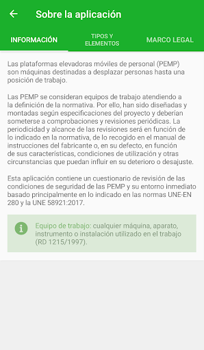 PEMP. Condiciones de seguridad Screen 2