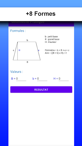 Android application Géométrie Pratique screenshort