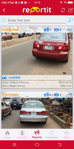 Android application Reportit Nigeria screenshort