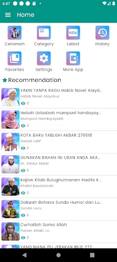 Android application Ceramah Abdul Somad LC.MA screenshort