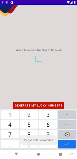 National Lottery Generator Screen 2