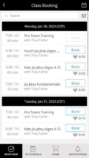 Dynasty Jiu Jitsu Screen 2