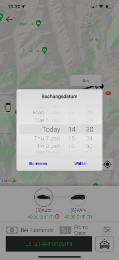App Taxi BVZ Screenshot