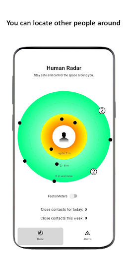 Android application Human Radar screenshort
