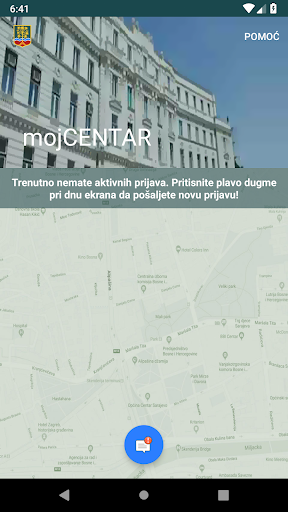 Android application mojCENTAR screenshort