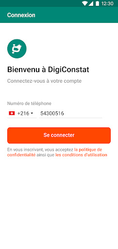 Android application DigiConstat screenshort