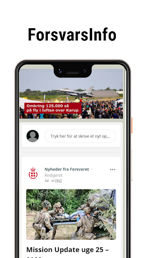 Android application Forsvarsinfo screenshort