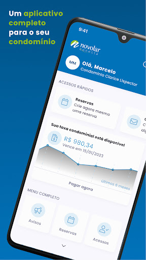 Android application Novolar Conecta screenshort
