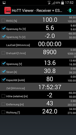 Android application Graupner HoTT Viewer screenshort
