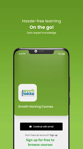 Android application Growth Hacking Courses screenshort