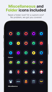 Hera Dark: Circle Icon Pack APK (Naka-Patch/Buong Bersyon) 5