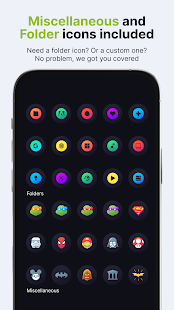 Hera Dark: Circle Icon Pack Screenshot
